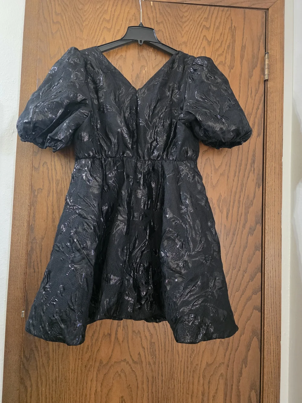 EloquiibElegant Black Puff-Sleeve Mini Dress Women Size 14 - Picture 12 of 14